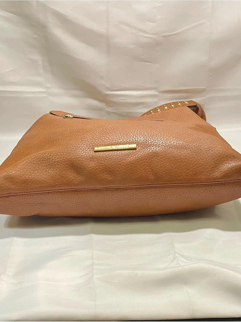 Steve Madden Cognac Pebbled Leather Hobo Shoulder Bag